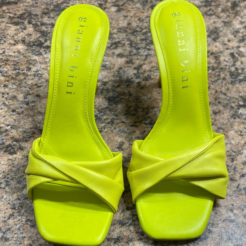 Gianni Bini Chartreuse Heeled Sandals
